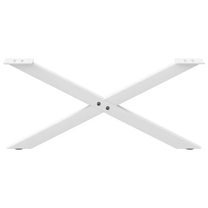 Couchtischbeine X-Form, Weiß, 70cm, 2er-Set