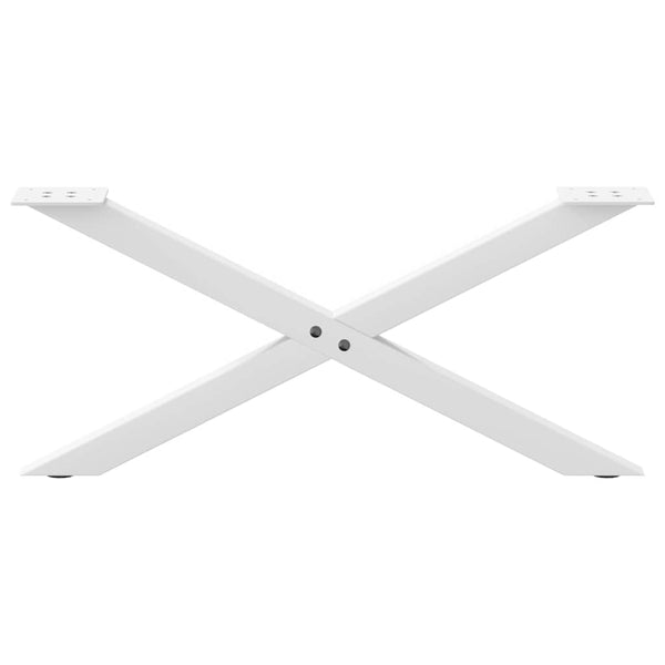 Couchtischbeine X-Form, Weiß, 70cm, 2er-Set