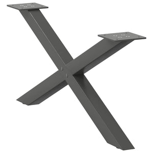 Couchtischbeine X-Form Anthrazit 70 cm