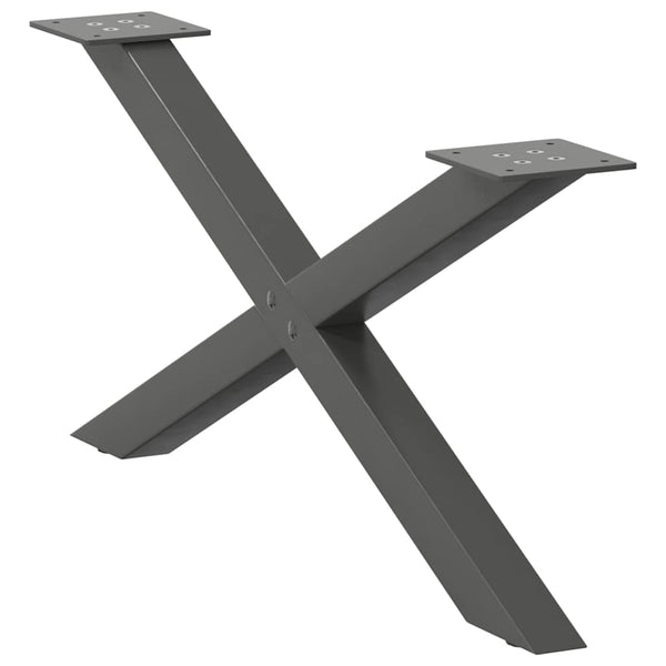 Couchtischbeine X-Form Anthrazit 70 cm