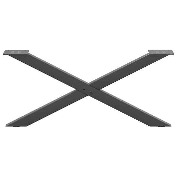 Couchtischbeine X-Form Anthrazit 70 cm