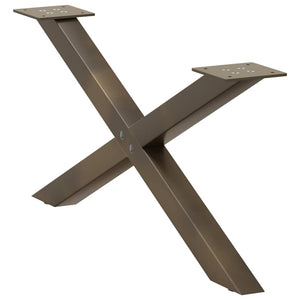 Couchtischbeine X-Form Stahl 70cm