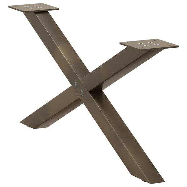 Couchtischbeine X-Form Stahl 70cm