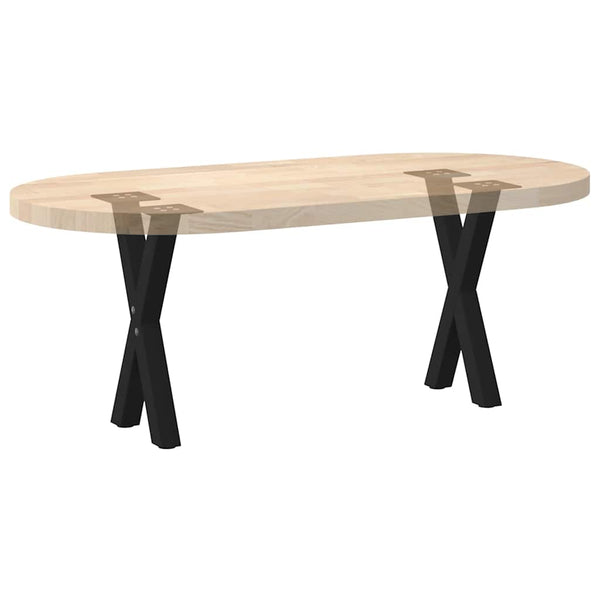 Couchtischbeine X-Form Schwarz, 2er Set