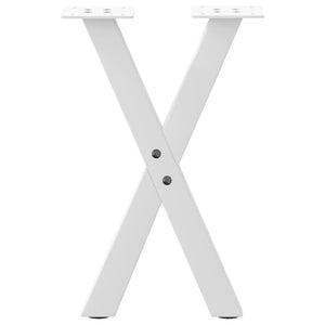 Weiße X-Form Couchtischbeine, 2er Set