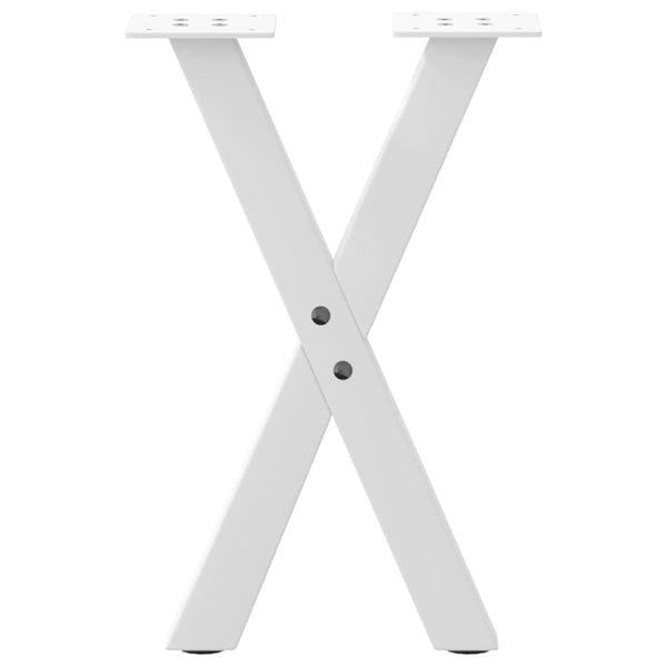 Weiße X-Form Couchtischbeine, 2er Set