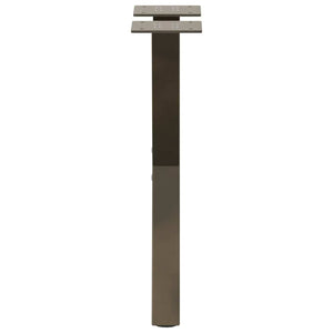 Couchtischbeine X-Form Naturstahl 28x42-43cm