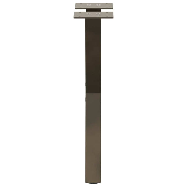 Couchtischbeine X-Form Naturstahl 28x42-43cm