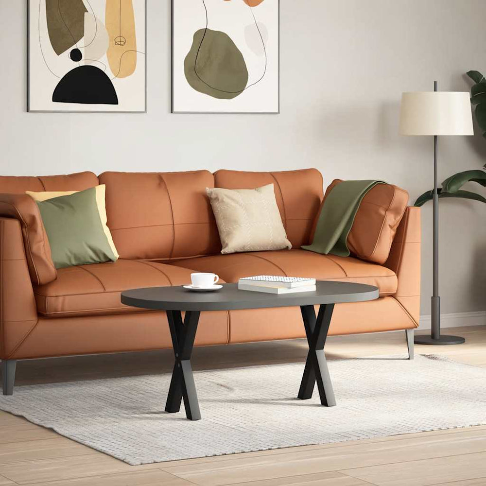 Couchtischbeine X-Form Schwarz Stahl
