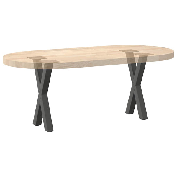 Couchtischbeine X-Form Anthrazit, 2er Set