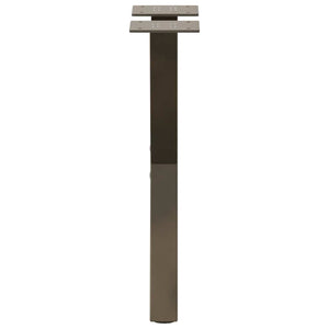 Couchtischbeine X-Form Naturstahl, 2er-Set