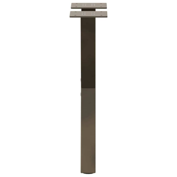 Couchtischbeine X-Form Naturstahl, 2er-Set