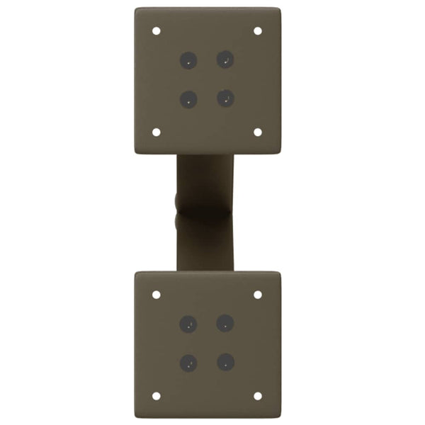 Couchtischbeine X-Form Naturstahl, 2er-Set
