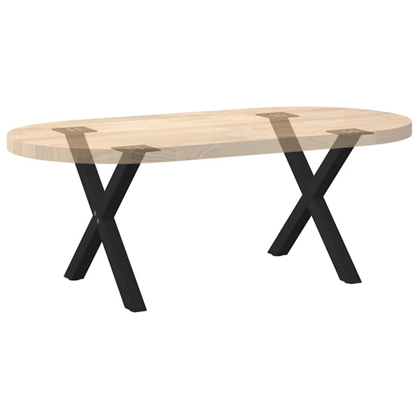 Couchtischbeine X-Form, 50cm, Schwarz, 2er Set