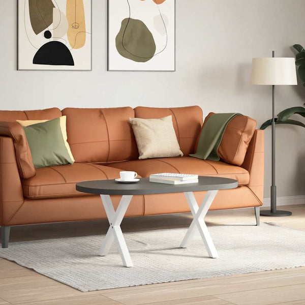 Couchtischbeine X-Form Weiß, 2er Set