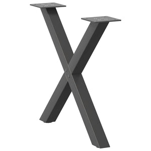 Couchtischbeine X-Form, Anthrazit, 2er Set