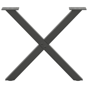Couchtischbeine X-Form, Anthrazit, 2er Set