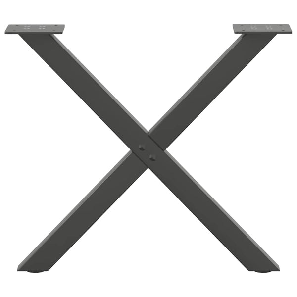 Couchtischbeine X-Form, Anthrazit, 2er Set