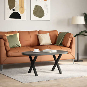 Couchtischbeine X-Form Schwarz Stahl