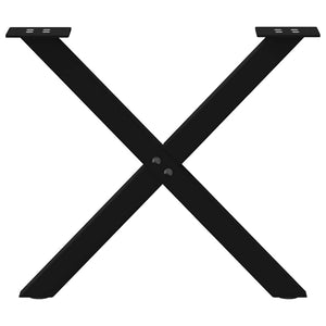 Couchtischbeine X-Form Schwarz Stahl