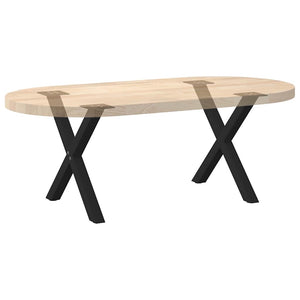 Couchtischbeine X-Form Schwarz Stahl