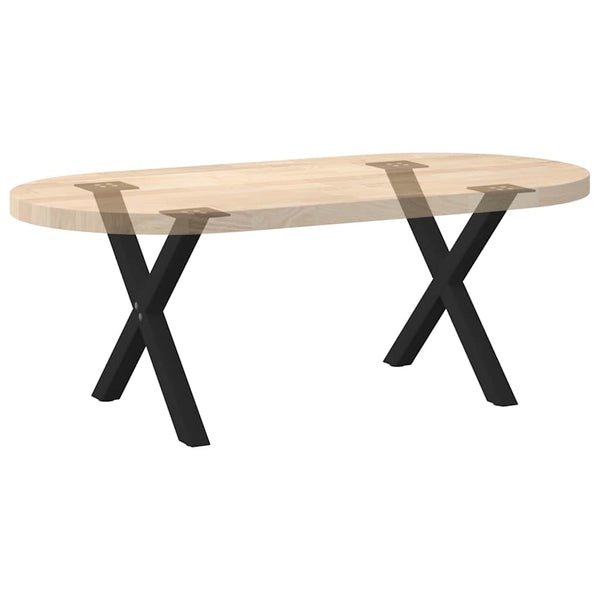 Couchtischbeine X-Form Schwarz Stahl