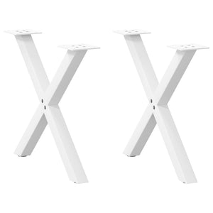 Weiße Couchtischbeine X-Form, 2er Set