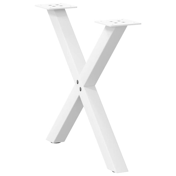 Weiße Couchtischbeine X-Form, 2er Set