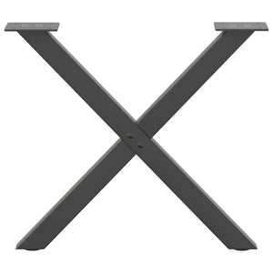 Couchtischbeine X-Form Anthrazit, 2er-Set