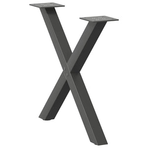 Couchtischbeine X-Form Anthrazit, 2er-Set