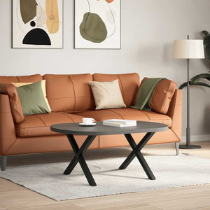 Couchtischbeine X-Form, Schwarz, 70 cm, 2er-Set