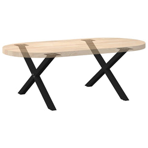 Couchtischbeine X-Form, Schwarz, 70 cm, 2er-Set