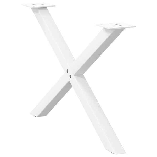 Couchtischbeine X-Form Weiß, 2er-Set