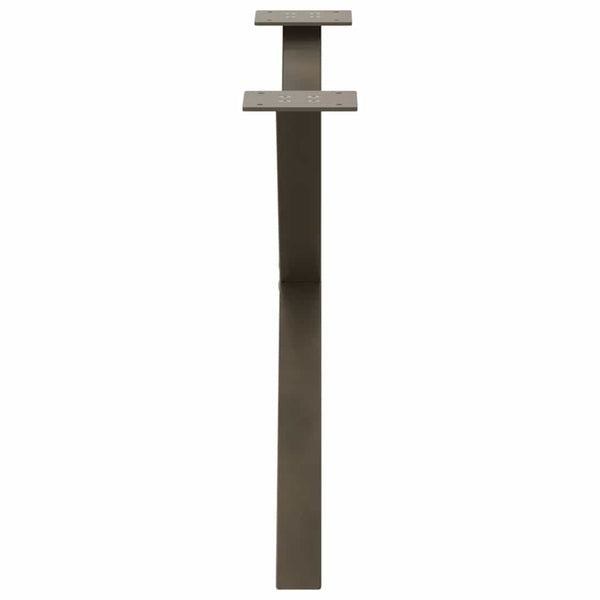 Couchtischbeine X-Form Stahl Natur 70cm, 2er-Set