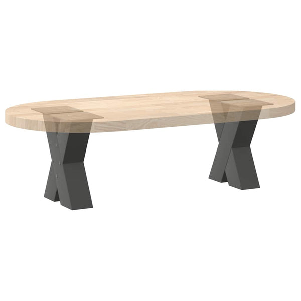 Couchtischbeine X-Form, Anthrazit, 2er Set