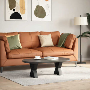 Couchtischbeine X-Form Schwarz Stahl