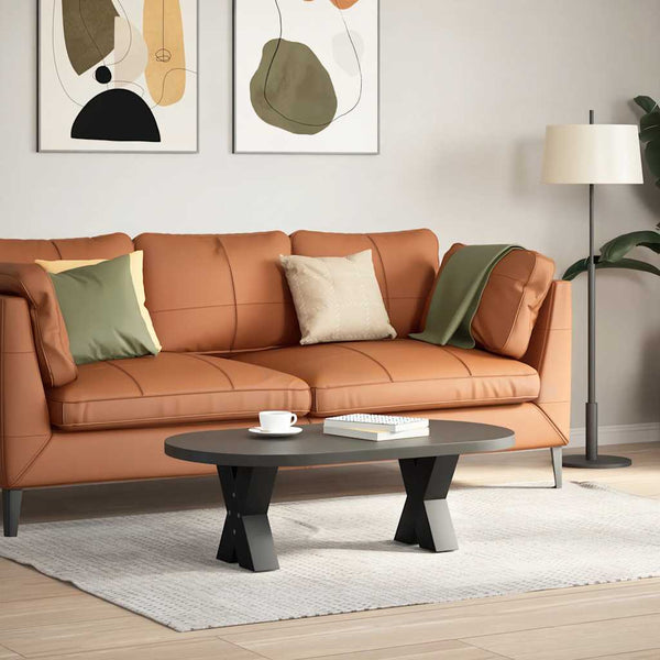 Couchtischbeine X-Form Schwarz Stahl