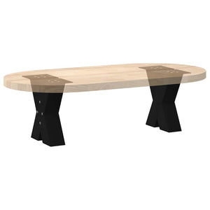 Couchtischbeine X-Form Schwarz Stahl