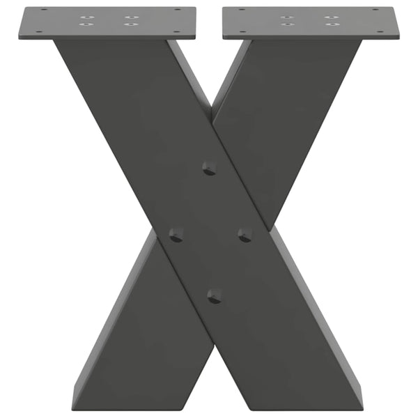 Couchtischbeine X-Form Anthrazit, 2er Set