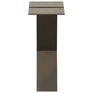 Couchtischbeine X-Form, Stahl Natur, 2er Set