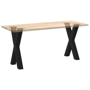 Esstischbeine X-Form Schwarz Stahl 60 cm