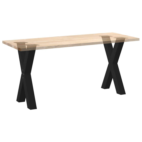 Esstischbeine X-Form Schwarz Stahl 60 cm