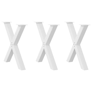 X-Form Tischbeine, 3er Set, Weiß, 70 cm
