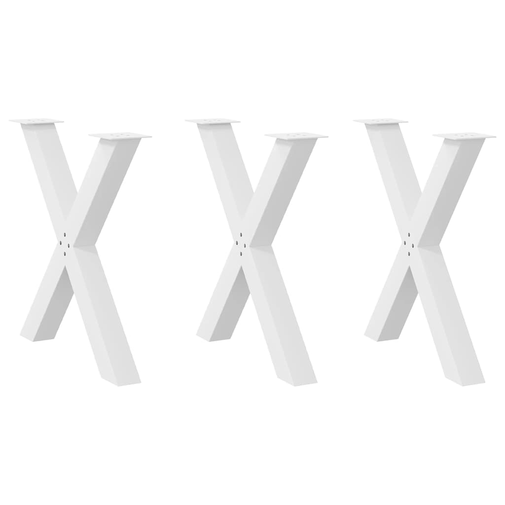 X-Form Tischbeine, 3er Set, Weiß, 70 cm