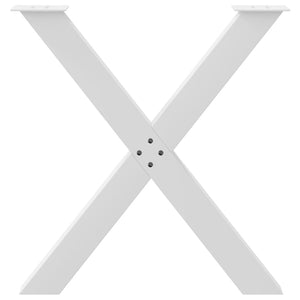 Esstischbeine X-Form, 3er Set, Weiß