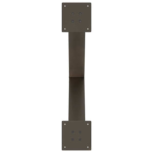 vidaXL Pieds de table à manger en X 3 pcs Acier naturel 80x(72-73) cm Acier