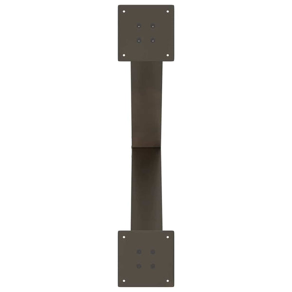 vidaXL Pieds de table à manger en X 3 pcs Acier naturel 80x(72-73) cm Acier