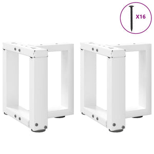 Couchtischbeine T-Form, Weiß, 2er Set