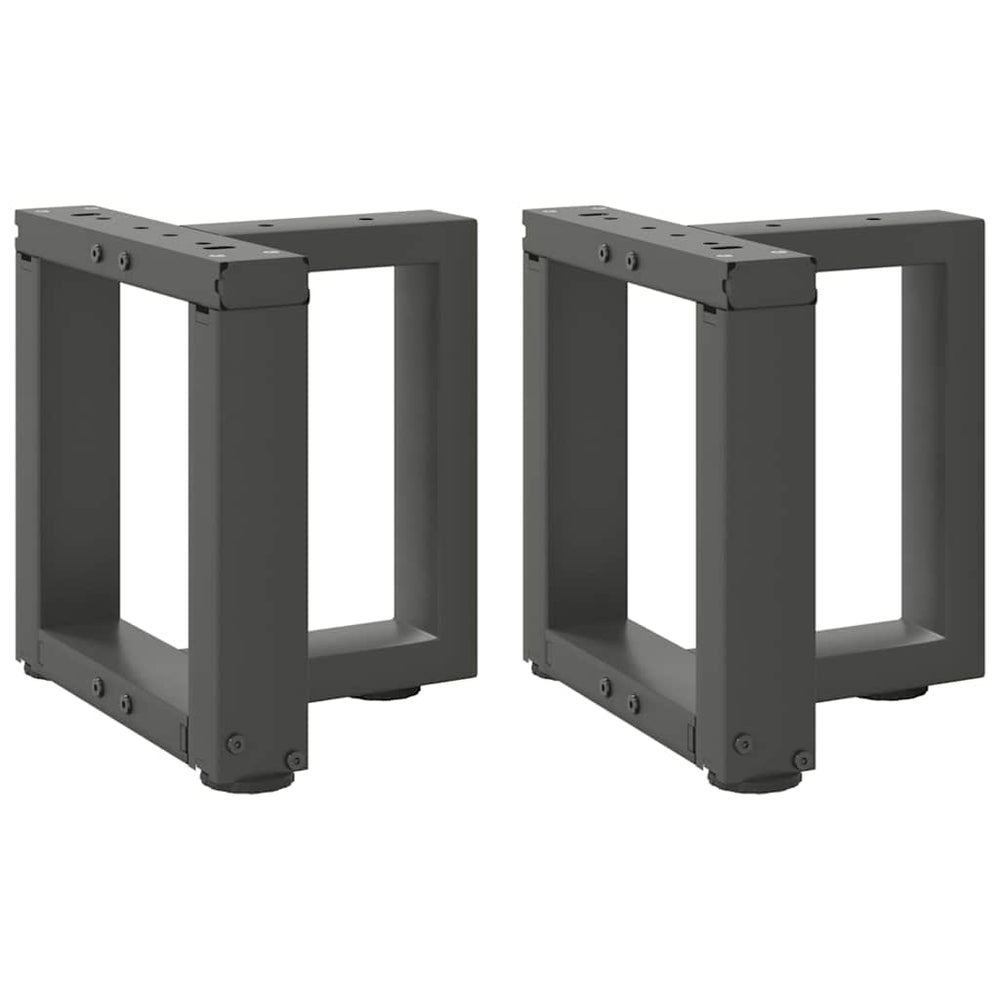 vidaXL Pieds de table basse en T 2 pcs. Anthracite 30x25x(30-31) cm Acier