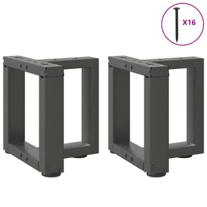 Couchtischbeine T-Form Anthrazit, 2er Set